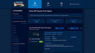 Newest Paris VIP Casino Free Spins Bonuses - SpinMyBonus.com