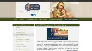 ParishSOFT Giving (formerly ConnectNow Giving) | St. Joseph Church ...