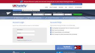 UK Park and Fly - Account Login