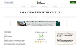 Park Avenue Investment Club | Stock Gumshoe