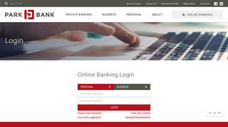 Login | Park Bank