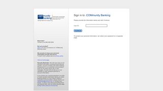 Sign in to .COMmunity Banking