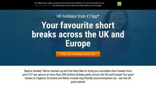 Daily Mail holidays from £15pp - Holiday Parks