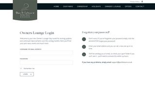 Login to Owners Lounge - Park Leisure