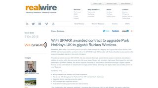 WiFi SPARK awarded contract to upgrade Park Holidays UK to gigabit ...