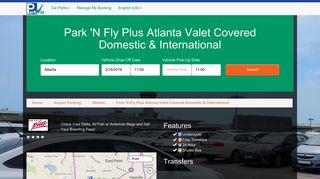 PNF Park 'N Fly Plus Atlanta Valet Covered Domestic & International ...