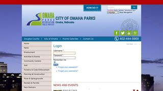 Login - City of Omaha Parks and Recreation