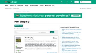 Park Sleep Fly - Air Travel Forum - TripAdvisor