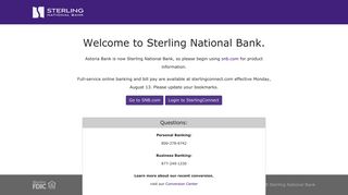 Welcome to Sterling National Bank