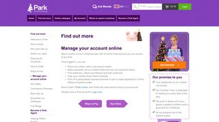 Park Christmas Savings - Manage Your Account Online