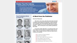 Tax Research Products - Parker Tax Pro Library - Product