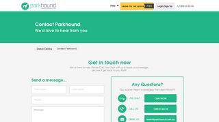 Contact Parkhound
