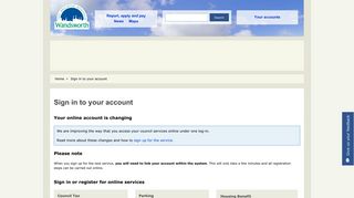 Sign in to your account | Wandsworth Council