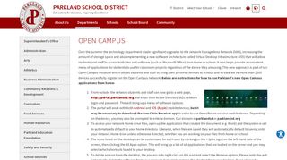 Open Campus - Parkland School District