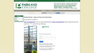 Student Email - Login and Account Information - Parkland College ...
