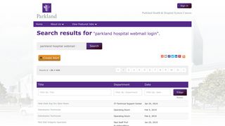 Parkland Hospital Webmail Login - Parkland Health and Hospital ...