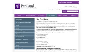 For Providers | Parkland Community Health Plan, Inc.