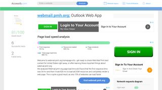 Access webmail.pmh.org. Outlook Web App