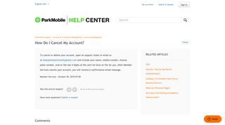 How do I cancel my account? – Parkmobile Support