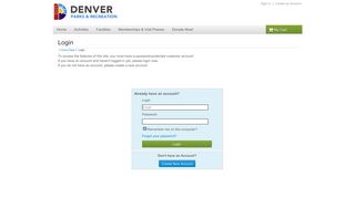 Denver Parks & Recreation Online