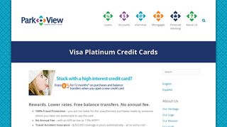 VISA® Platinum Credit Card - Park View Federal Credit Union