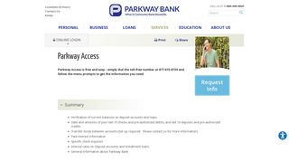 Parkway Access - Parkway Bank