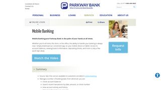 Mobile Banking | Parkway Bank | Chicago, IL - Orland Park, IL ...