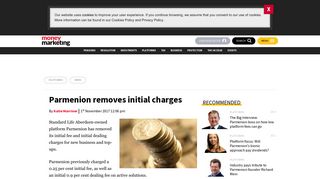 Parmenion removes initial charges - Money Marketing