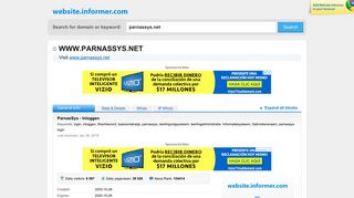 parnassys.net at WI. ParnasSys - Inloggen - Website Informer