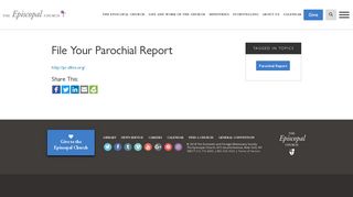 File Your Parochial Report | Episcopal Church