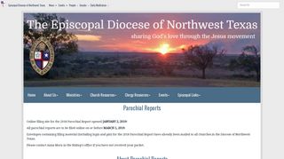 Parochial Report | Episcopal Diocese of Northwest Texas