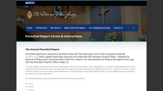 The Episcopal Diocese of New Jersey » Parochial Report Forms ...