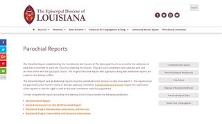 Parochial Reports | The Episcopal Diocese of Louisiana