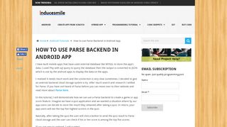 How to use Parse Backend in Android App - InduceSmile