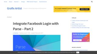 Integrate Facebook Login with Parse - Part 2