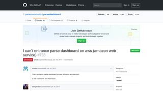 I can't entrance parse dashboard on aws (amazon web service) · Issue ...