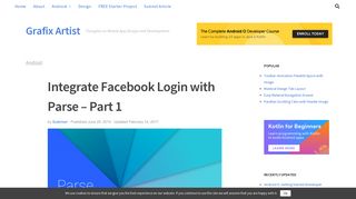 Integrate Facebook Login with Parse - Part 1