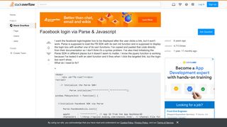 Facebook login via Parse & Javascript - Stack Overflow