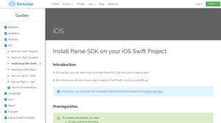 Install Parse SDK on your iOS Swift Project | Back4App