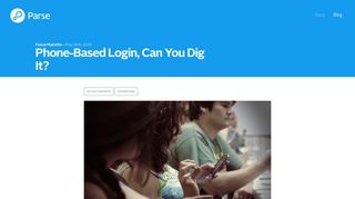 Phone-Based Login, Can You Dig It? - Parse Blog