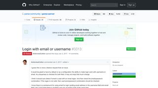 Login with email or username · Issue #3313 · parse-community/parse ...
