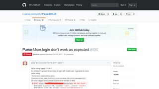 Parse.User.login don't work as expected · Issue #490 · parse ... - GitHub