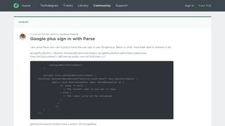 Google plus sign in with Parse | Treehouse Community