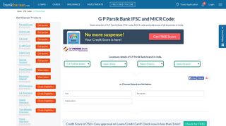 G P Parsik Bank IFSC Code, MICR Code & Addresses in India