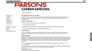 Career Services | Parsons School of Design - The New School