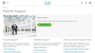 Partner Support - Cisco