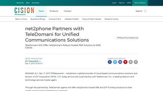 net2phone Partners with TeleDomani for Unified Communications ...