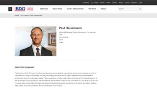 Paul Heiselmann, National Managing Partner-Specialized Tax ...