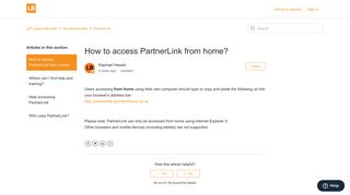 How to access PartnerLink from home? – JLP Leisure Benefits