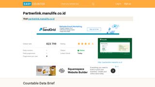 Partnerlink.manulife.co.id: Login - EasyCounter.com